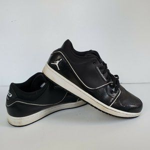 Nike Jordan 1 Flight 2 Black Leather 654465-021 Size 10.5